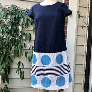 Boden Navy with Circles Dress  Size 6R